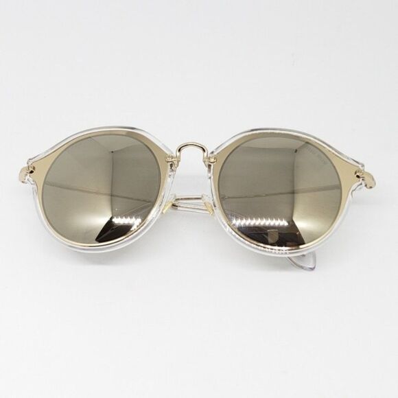 Miu Miu Round Metal Sunglasses Frame Gold - Picture 4 of 6